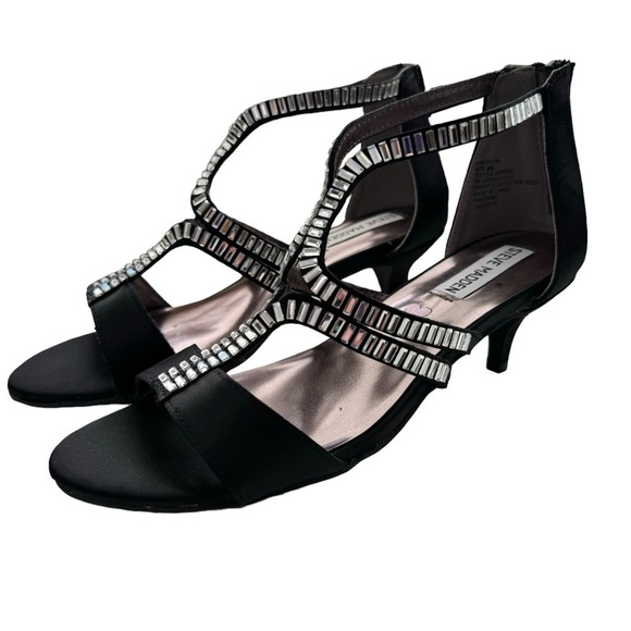 Steve Madden Black Heels with Accents Big Girls Size 4.5 - Picture 2 of 14